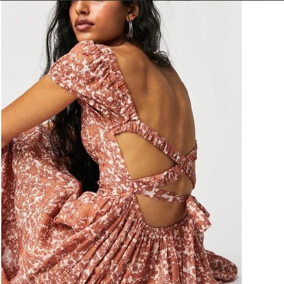 Free People Womens Tea Combo Ultraviolet Maxi Dress Size S - Picture 3 of 8